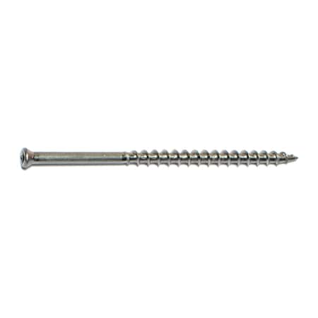 Buildright Deck Screw, #7 x 3 in, 18-8 Stainless Steel, Trim Head, Square Drive, 116 PK 09151
